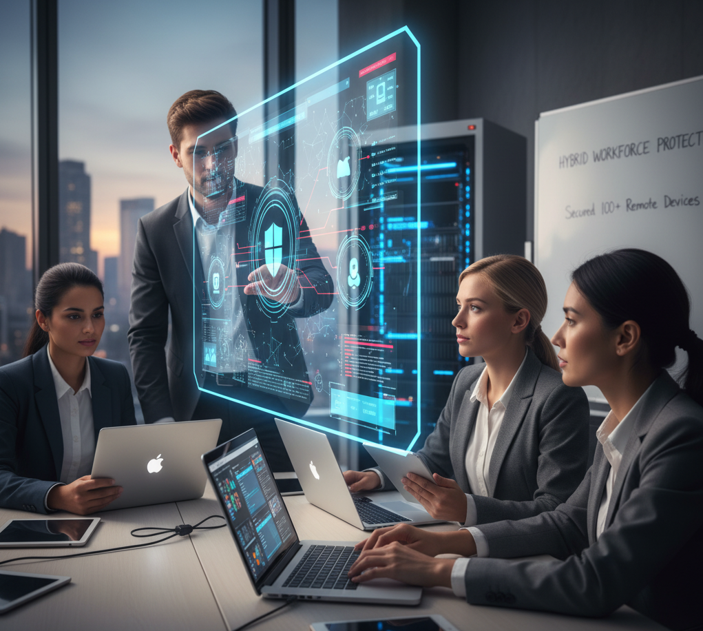 Hybrid workforce case illustration